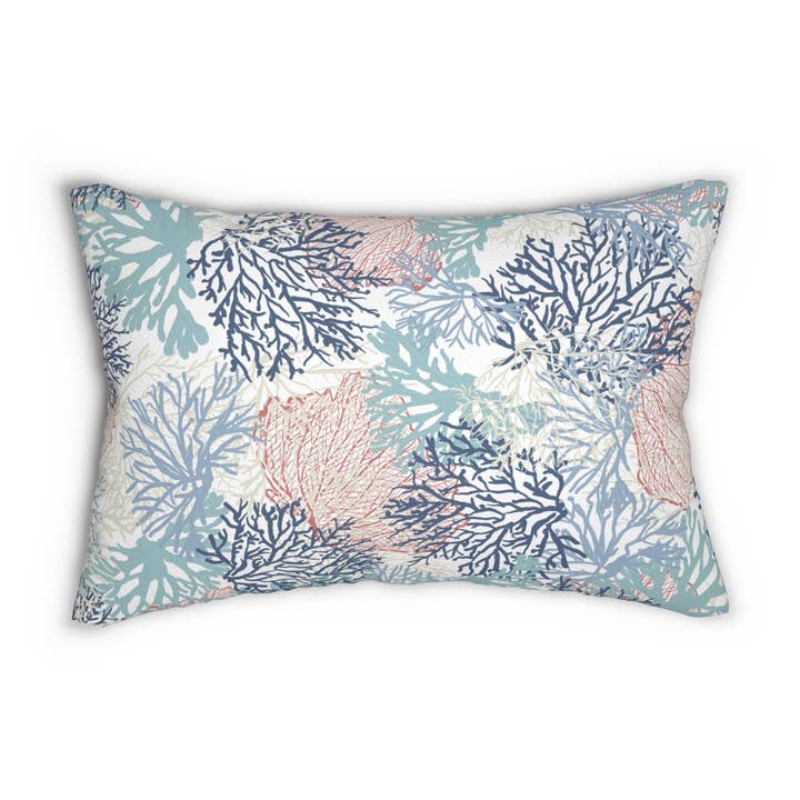 Küstenkoralle Gesponnenes Polyester Lendenkissen für den Großhandel von Blue Cava