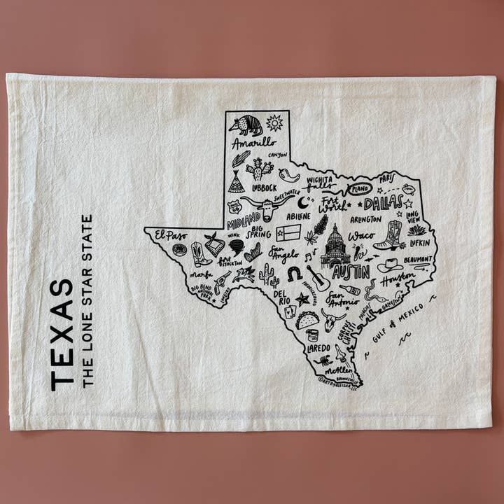 By Aleisha - Wholesale Tea Towel - State of Texas Tea Towel7