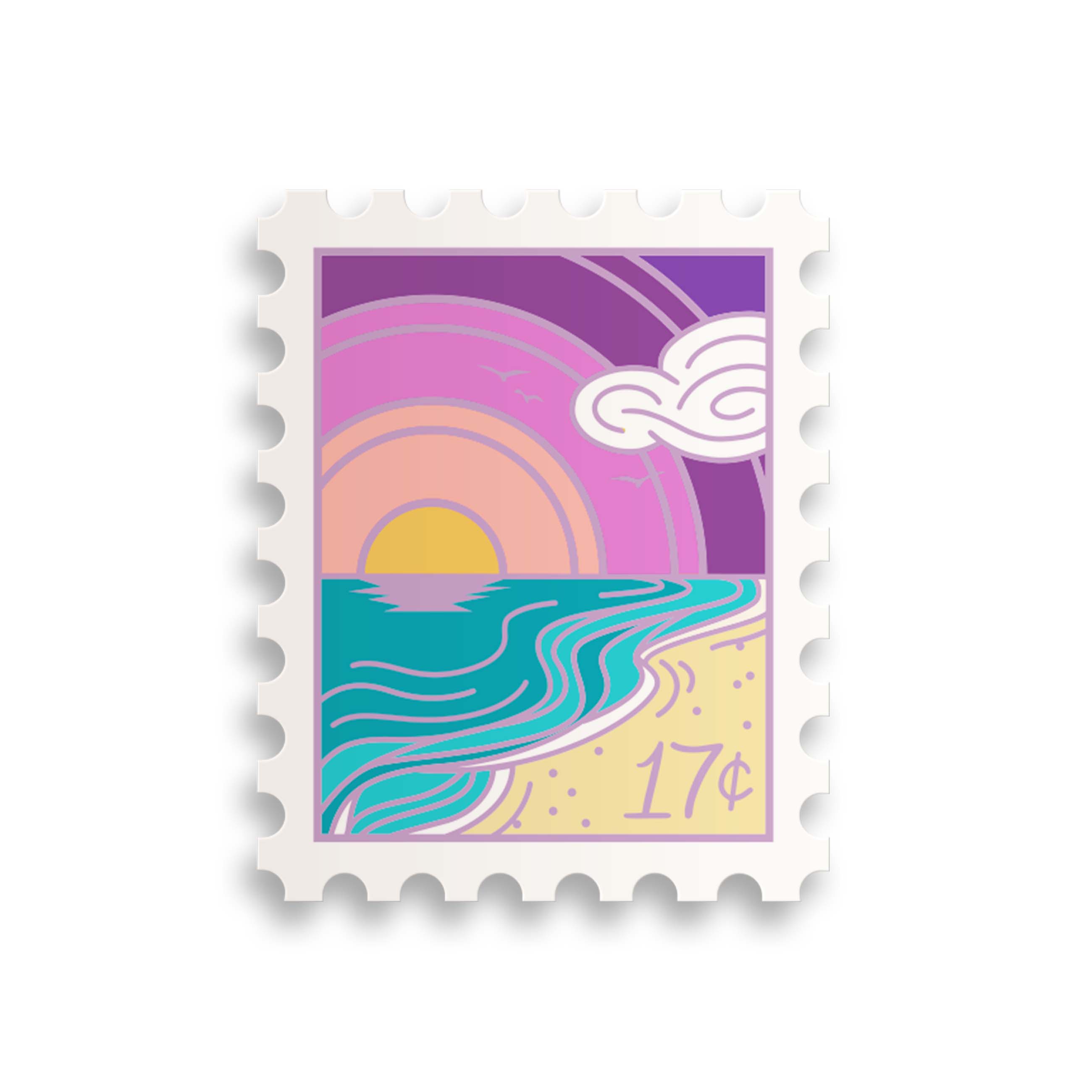 Sablewood Paper Company - Vente Autocollant - Tampon Sunset Shore (autocollant)