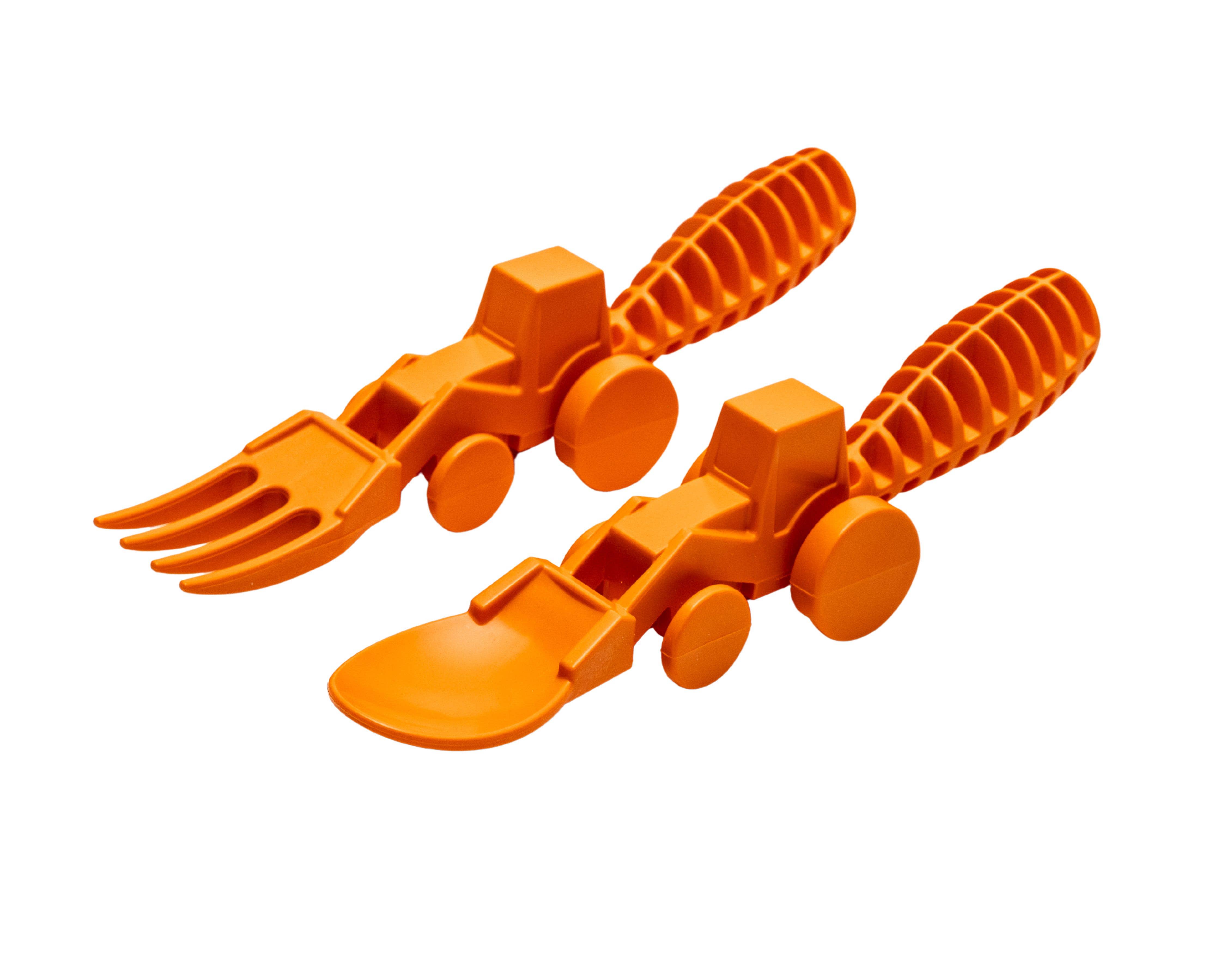 Constructive Eating - Wholesale Flatware Set - Kids & Baby - Set of 2 Tractor Utensils1