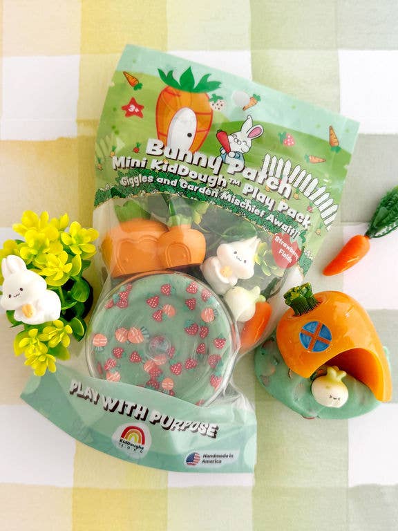 Bunny Patch Mini Play Pack for wholesale by Earth Grown KidDoughs (KidDoughs by EGKD)