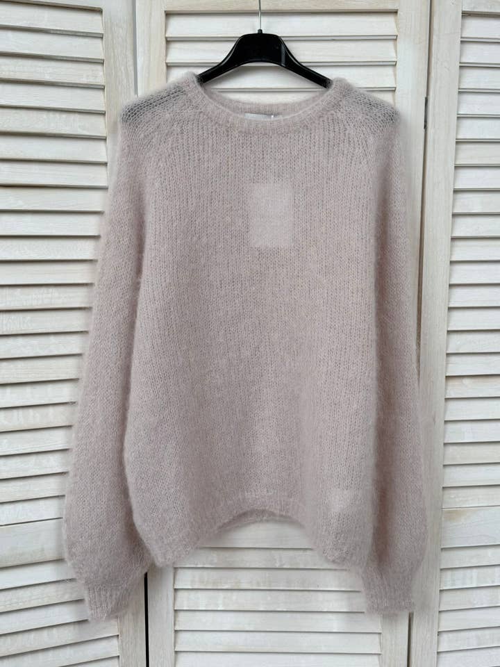 NOELINE - Wholesale Knitted jumper – Women′s - 80% kid mohair sweater 301211