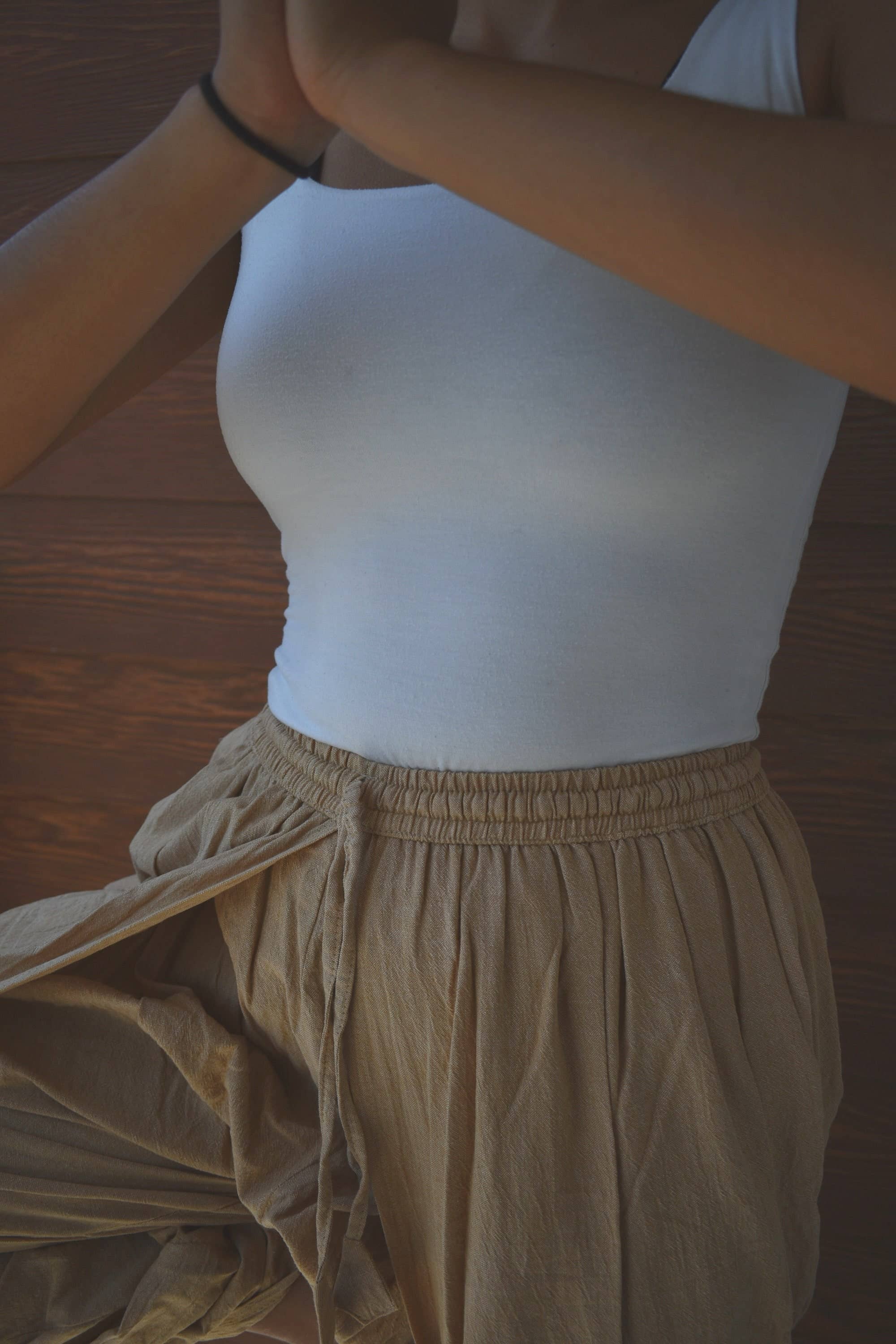 A Tender Rose – Calças - Mulher por atacado – Calças de Cânhamo Algodão Dhoti6