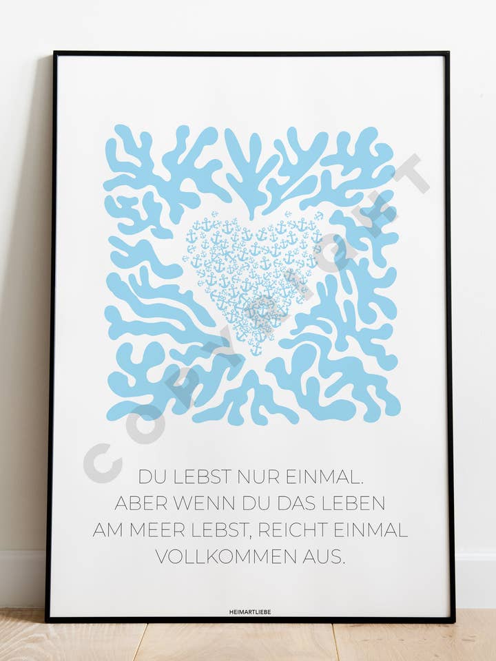 IMPRIMIR - AZUL | AREIA | OCEANO VERDE - SÓ VIVE UMA VEZ por atacado de HEIMARTLIEBE®