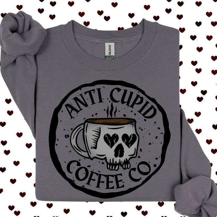 Anti cupid sweatshirt for wholesale by StricklandDesignCo