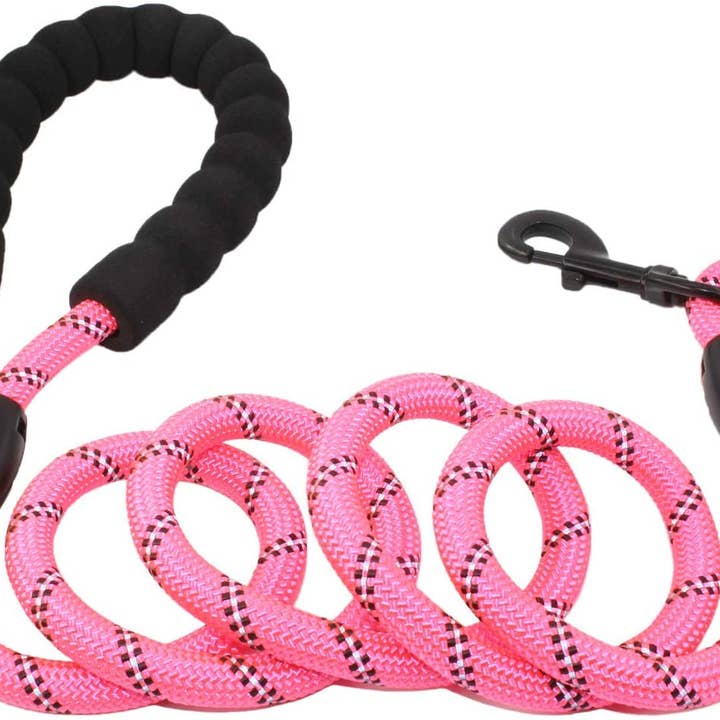 Braided Rope Leash - Pink for wholesale by DOGGY TALES