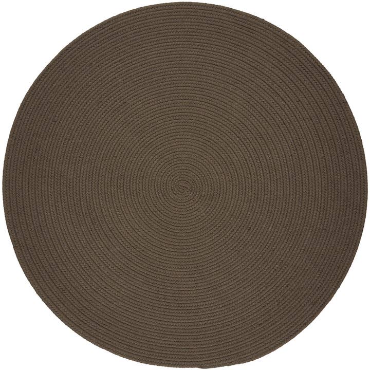 Tapis WearEver, rond, S026 Taupe foncé pour la vente par Rhody Rug