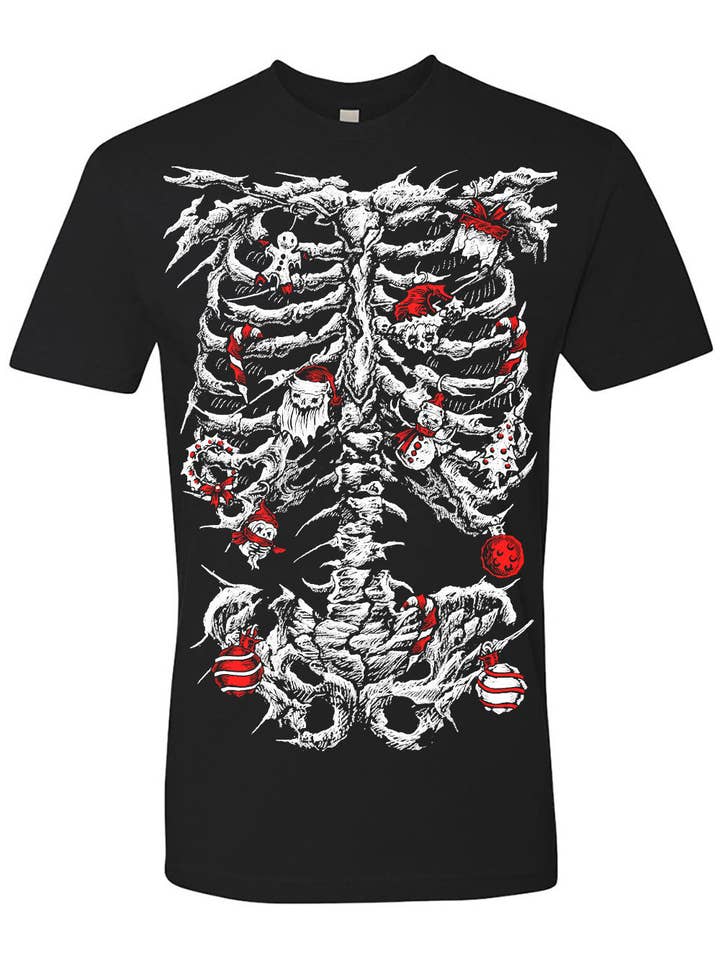 Camiseta Xmas Skeleton para venta al por mayor de vampirefreaks