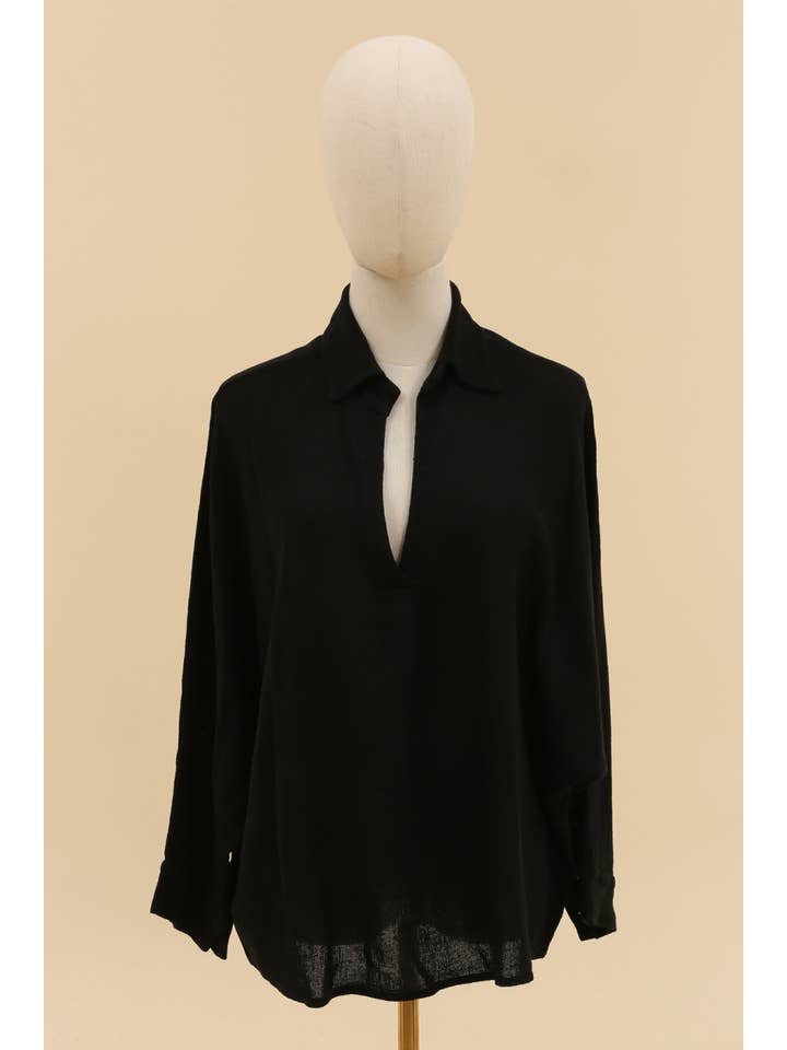 LÉA & LUC - Wholesale Tunic - Women's - Blouse in 50% linen 50% cotton REF. 100709