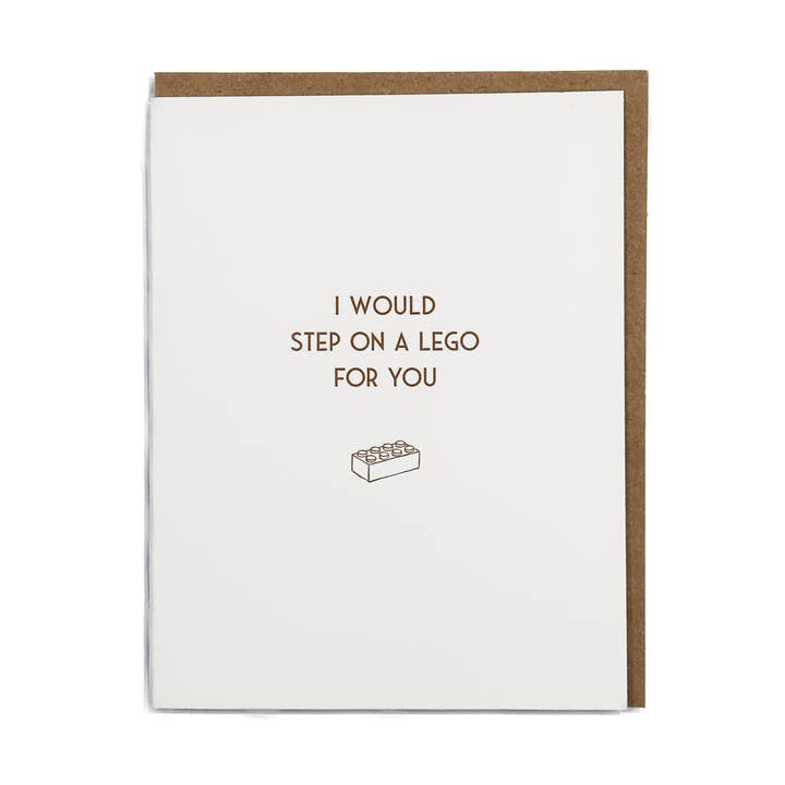I Would Step on a Lego for You for wholesale by Ordinary Day Press