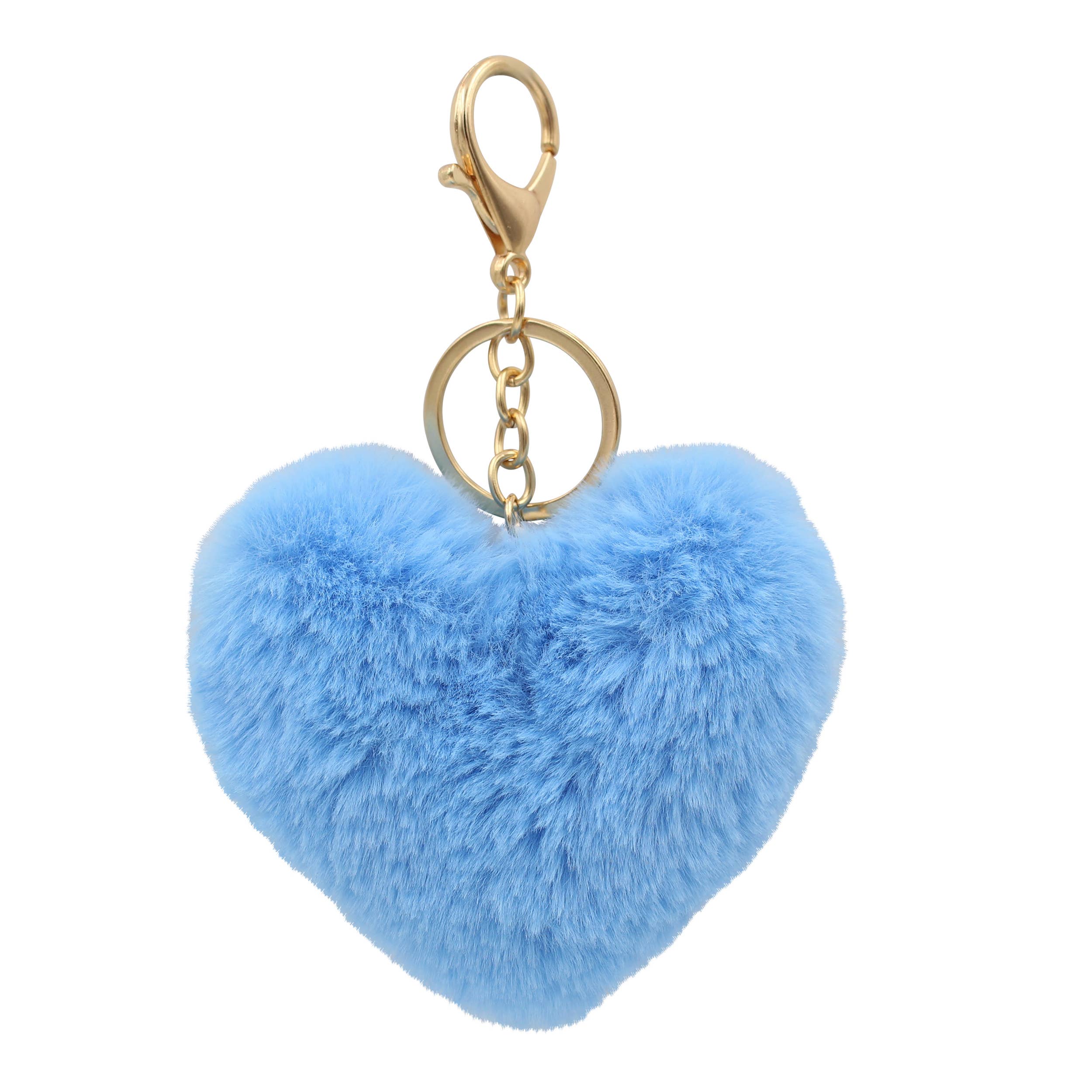 Real Sic – wholesale Keychain – Unisex – Pom Pom Fuzzy  Heart Key Chain for girl's bag and purse14