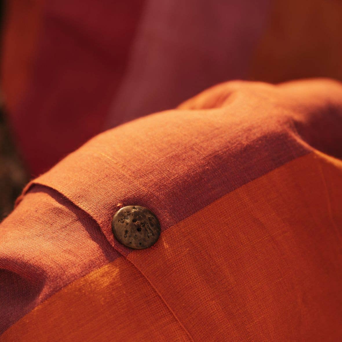 OMOM – Cobertor de cama - Crianças e bebés por atacado – OMOM Conjunto de capa de edredão em linho - Skymningsrand3