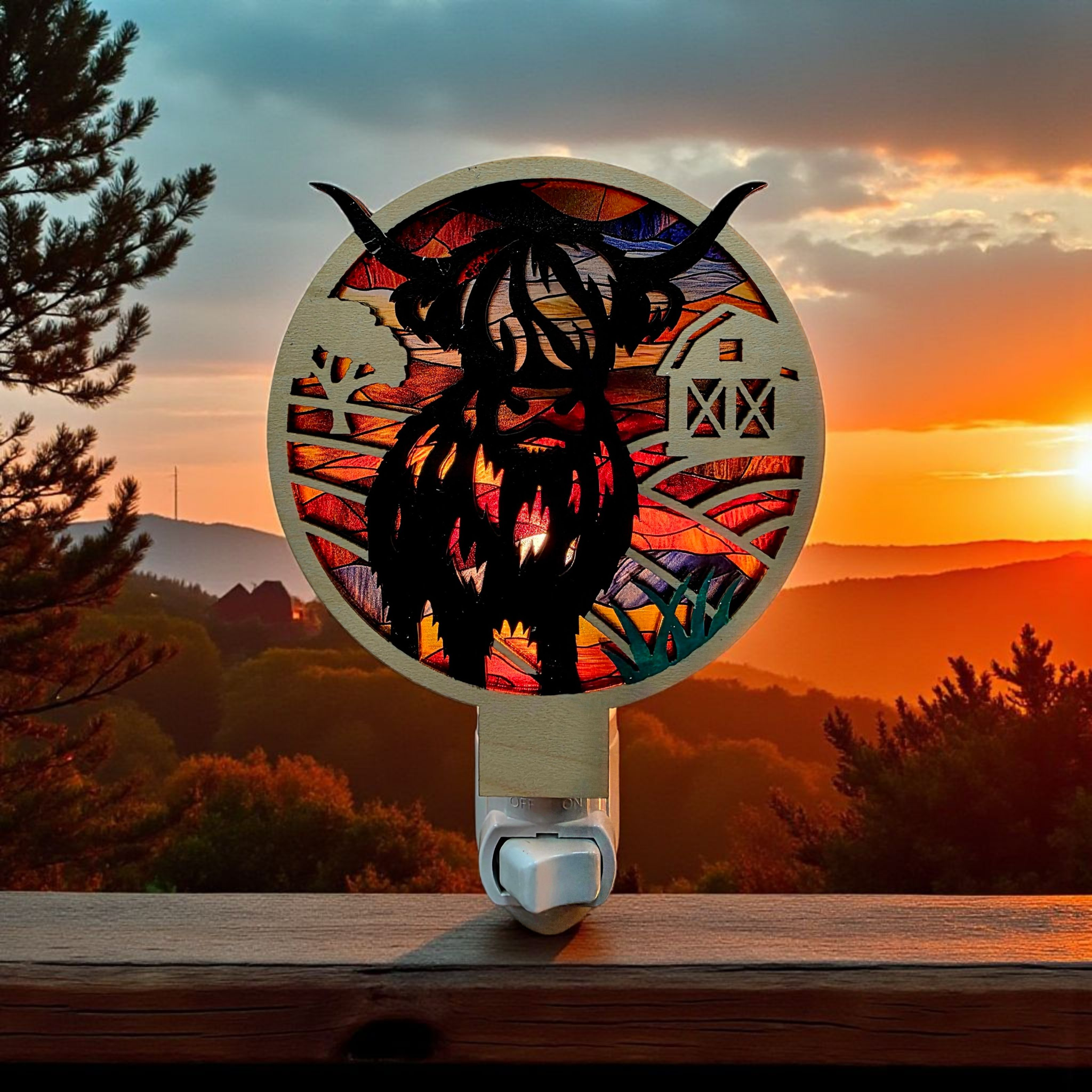 Gulf Coast Custom - Wholesale Night Light - Highland Cow LED Night Light - Cow Decor Gifts - Nightlights5