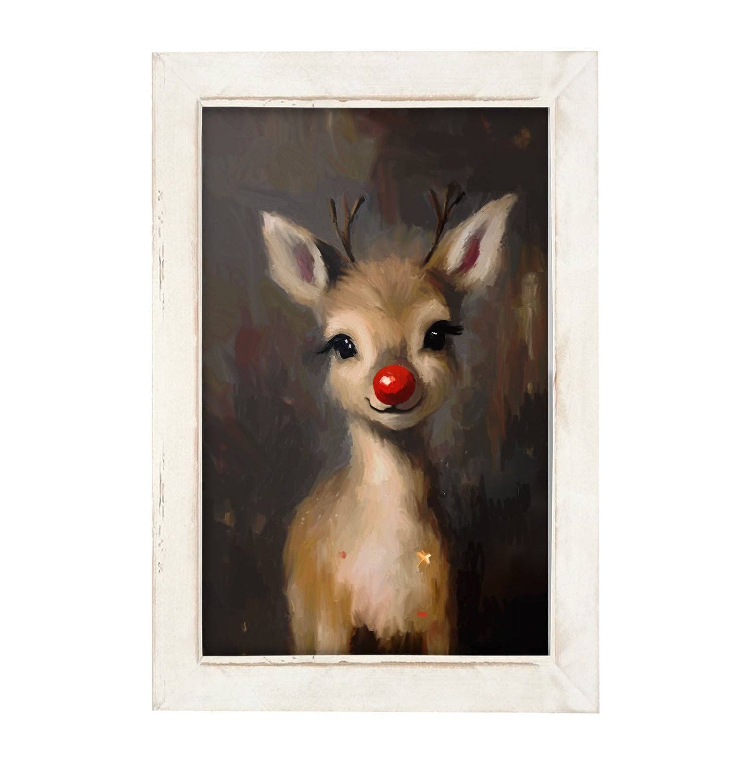 ginger blue - Vente Affiche d'art - Le Renne au Nez Rouge-Cadre Vertical1