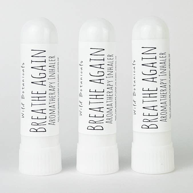 BREATHE AGAIN AROMATHERAPY INHALER for wholesale by Wild Botanicals