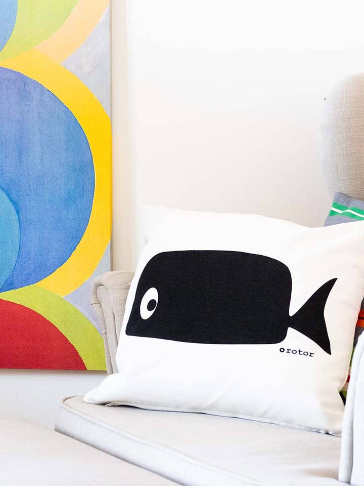 Cushion cover “Whale” for wholesale by Rotordesign AB
