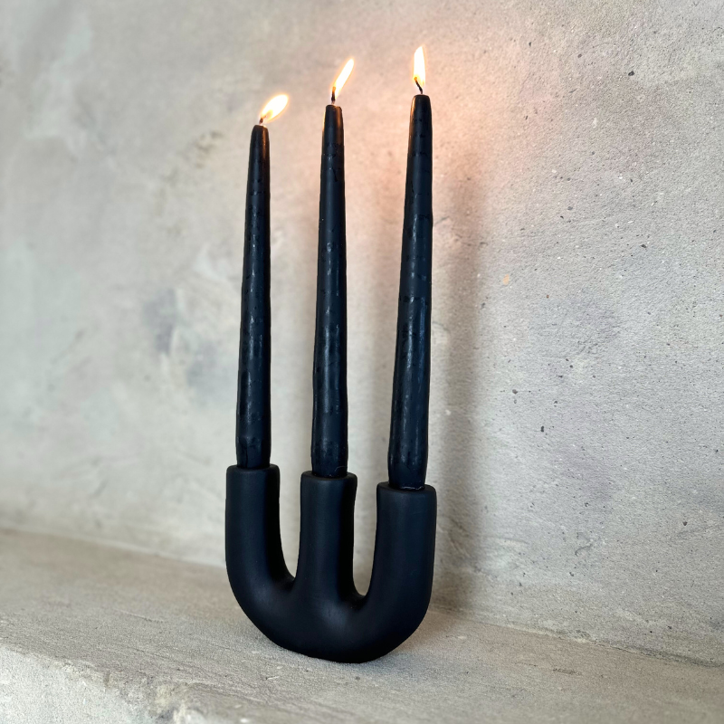 Homexclusive - Wholesale Candle Holder - Candlestick Triva - Black1