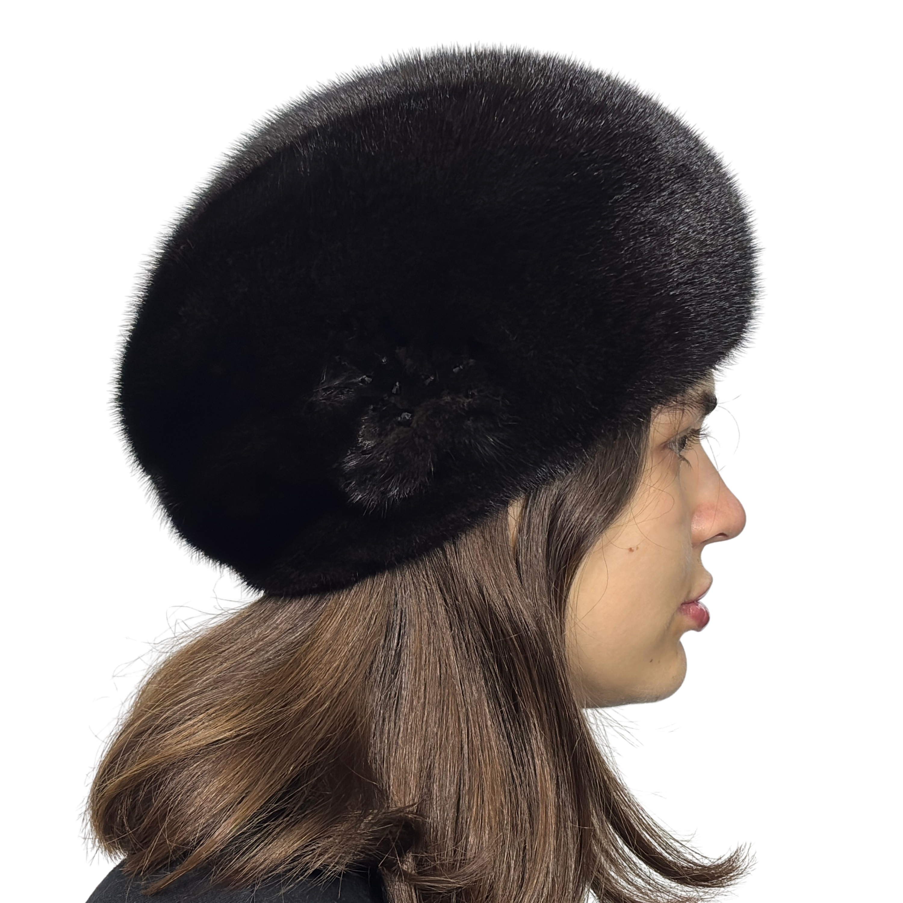 FurStyleUa – wholesale Basker - Dam – Damernas pälsbasker vinter äkta päls hatt stil minkbasker6