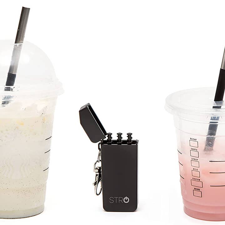 TubShroom - Vente Paille - Paille en métal réutilisable STRO avec étui portable et brosse2