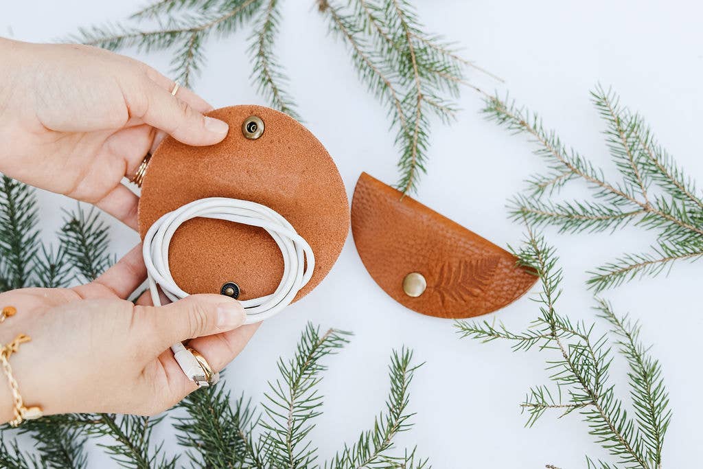Aura Design Co. - Wholesale Cord Holder - Custom Leather Cord Taco - Cord Organizer1