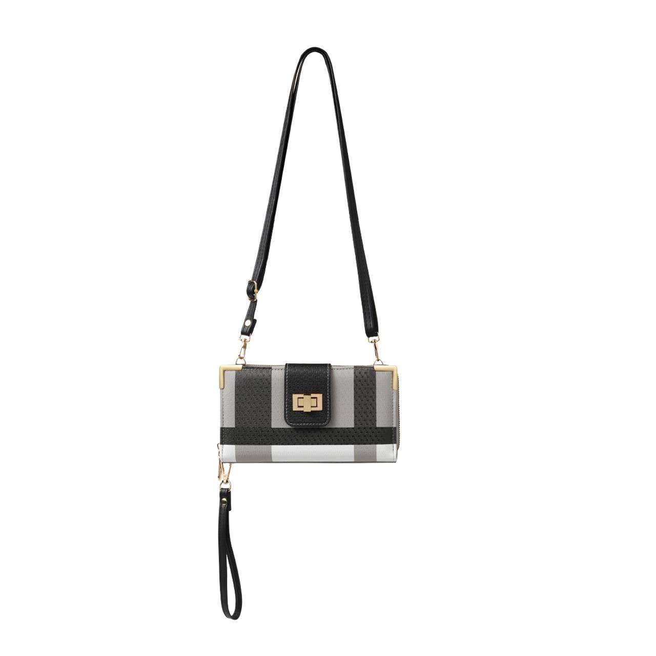 Selini New York - Vente Portefeuille – femme - Portefeuille à bandoulière en tartan pour femmes - LWBG12043