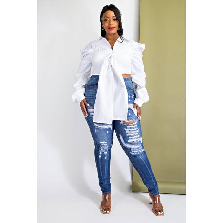 Plus size Poplin Tie Top and other Purchase Wholesale top plus size. Free Returns & Net 60 Terms on Faire trending on Faire.