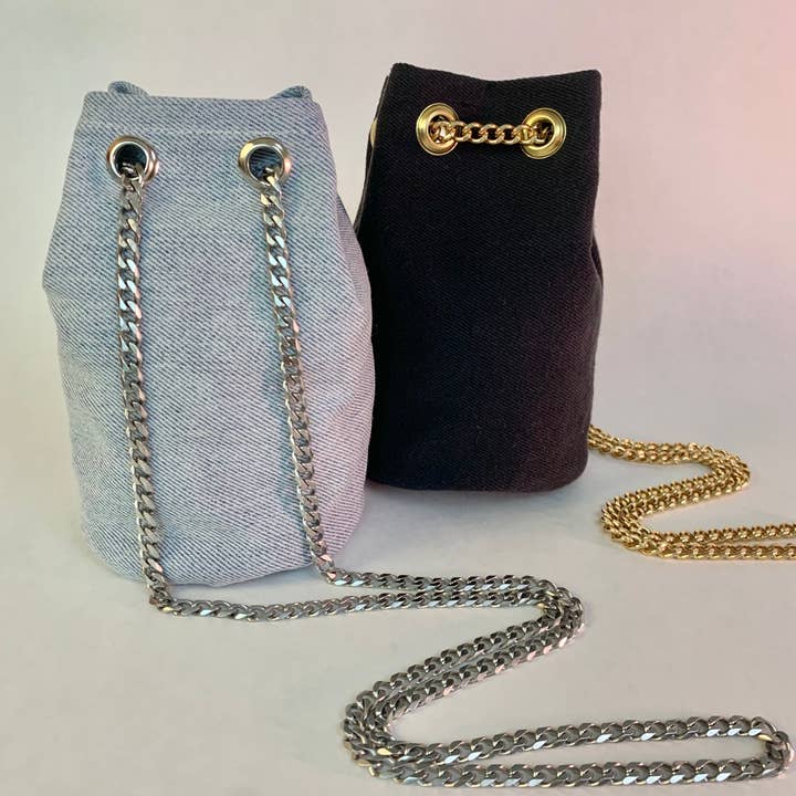 Shop Journal Vintage - Wholesale Crossbody Bag - Women's - Recycled denim mini pouch bag