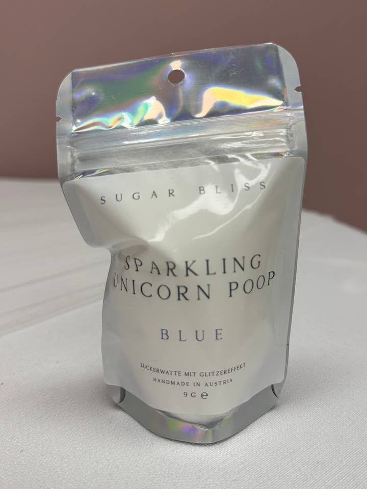 COTTON CANDY Sparkling Unicorn Poops BLUE for wholesale by Sugar Bliss