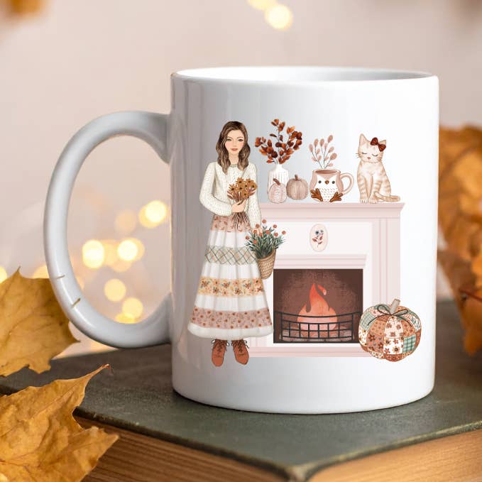 Les Moonettes – Caneca por atacado – Caneca cerâmica de apoio à lareira0