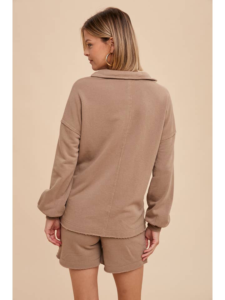 In Loom - Vendita all'ingrosso Felpa - Donna - PULLOVER CON COLLETTO LAVATO IN CAPO6