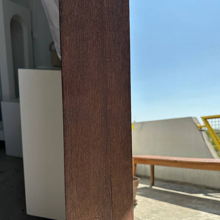 Office Objets - Wholesale Wall Mirror - Mirror with exotic brutalist old iron wood frame H:139cm65