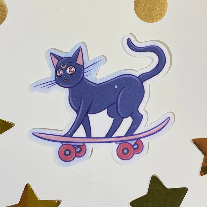 Live Flashy or Die - Wholesale Sticker - Skater Scout - Luna Skateboarder Sticker