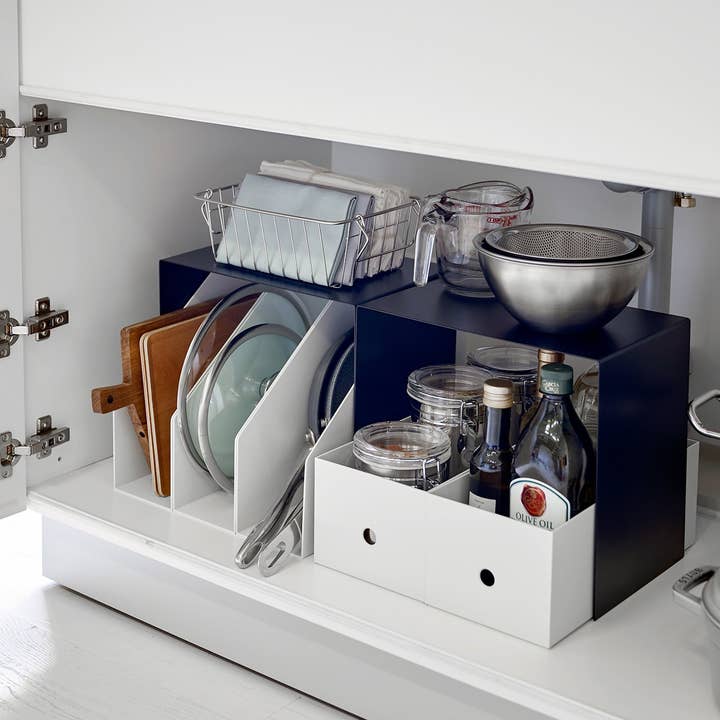 Yamazaki Home - Wholesale Kitchen Storage/Organizer - Tower Riser (Set of 2) - Steel5