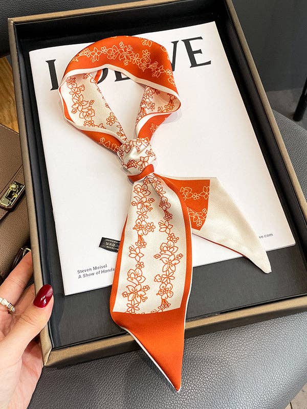 ShieldChic - Wholesale Scarf - Women's - Contrast Color Flower Print Scarf2