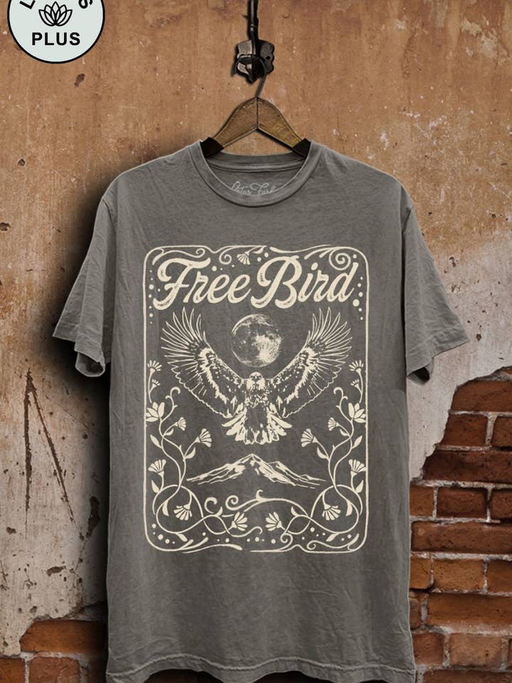 Kostenloses Top mit Vogelgrafik für den Großhandel von Lotus Fashion Collection