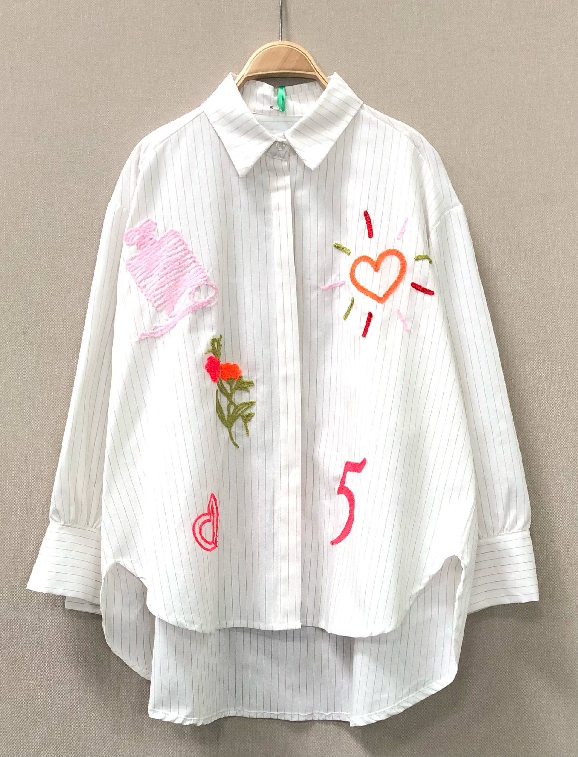 SWEET MAGIC MODA Y COMPLEMENTOS - Wholesale Button Down Shirt - Women's - STRIPED SHIRT6