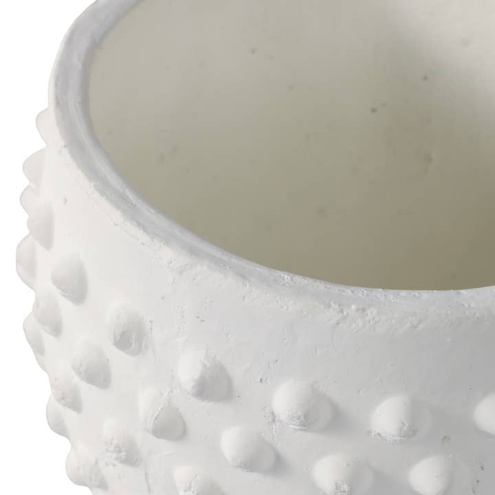 Sagebrook Home - Wholesale Plant Pot - Ceramic Bubble Rough Finish Garden Planter - White, 8 in.8