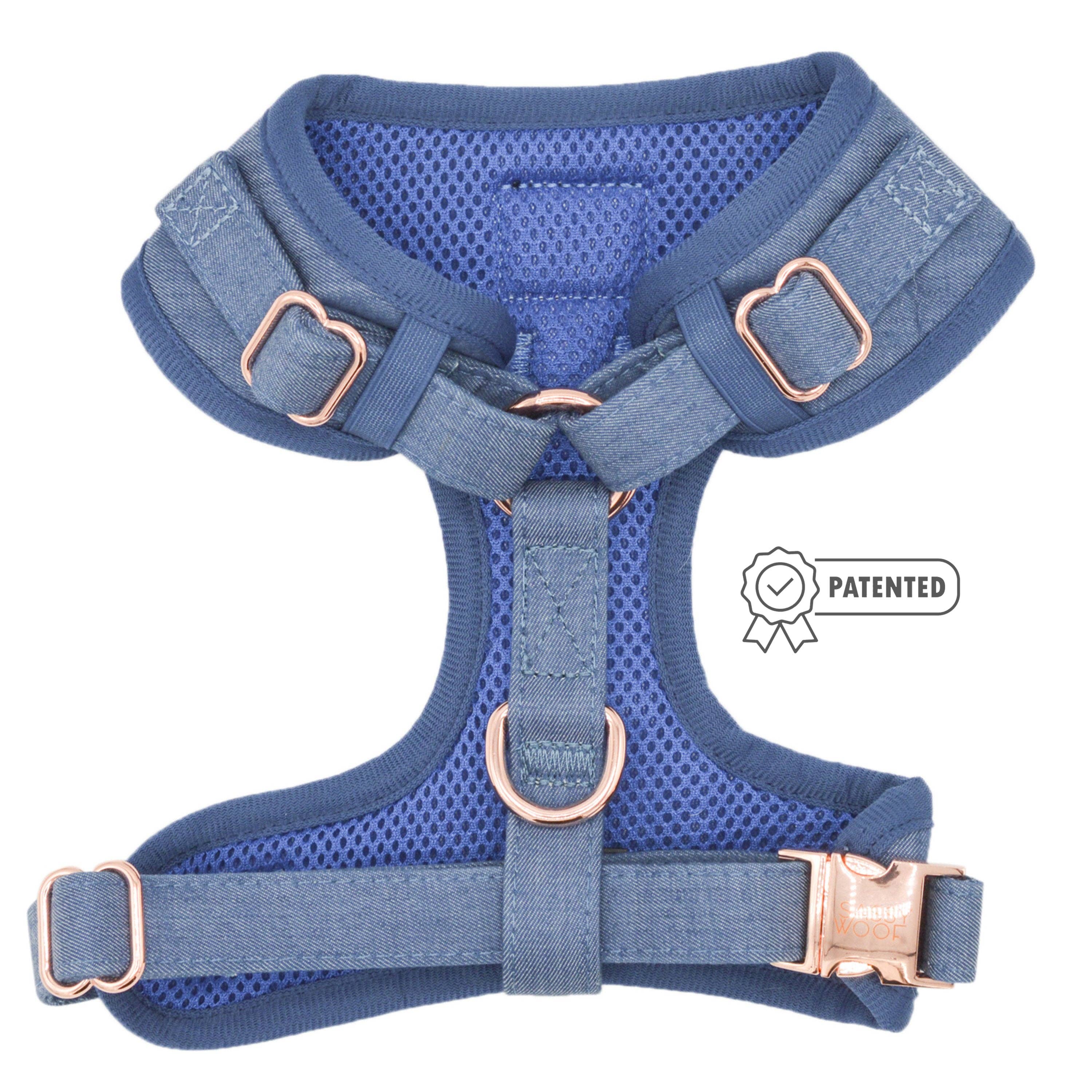 SASSY WOOF - Wholesale Pet Harness - Dog - Dog Adjustable Harness - Denim2