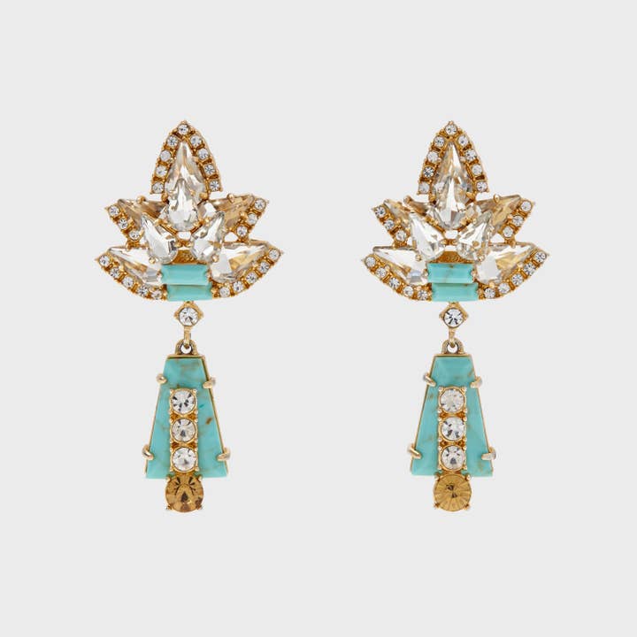 Starburst earrings, turquoise for wholesale by Joanna Buchanan