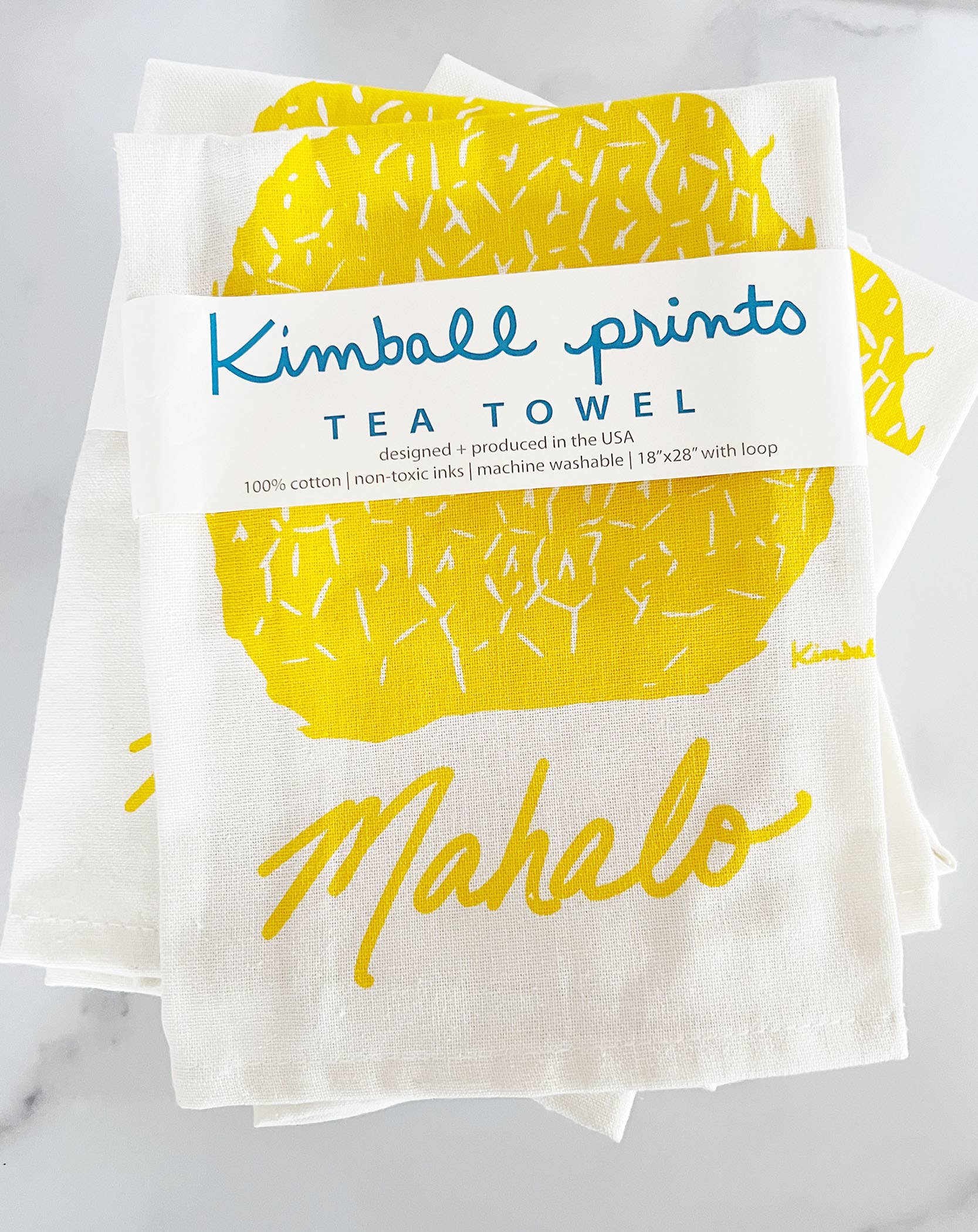 Kimball Prints - Wholesale Tea Towel - Mahalo Pineapple Tropical | Cotton Tea Towel2