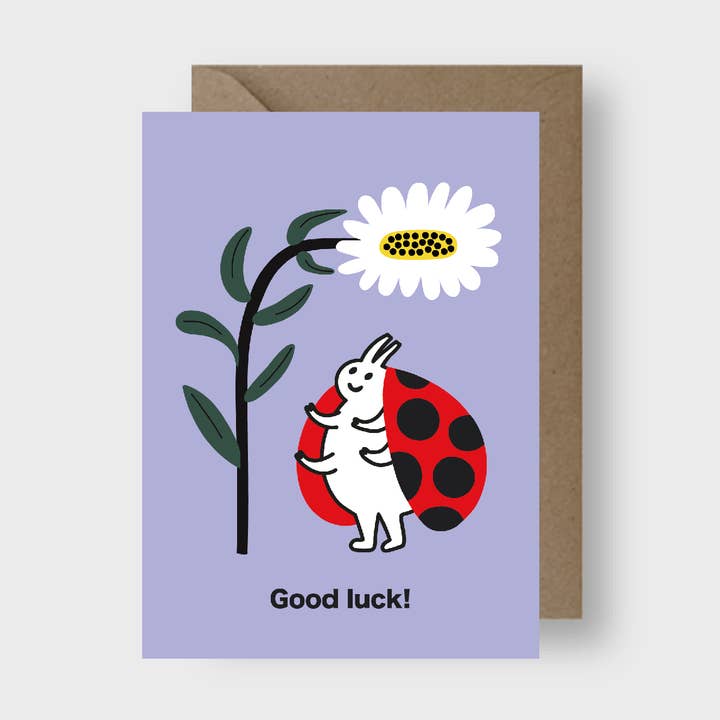 Good Luck Ladybug Greeting Card for wholesale by Seekprint