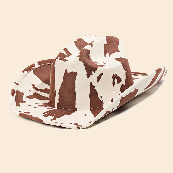 Cow Print Cowboy Hat for wholesale by Anarchy Street