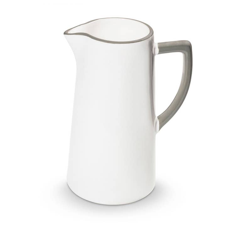 grey rim water jug (1.2l) for wholesale by Gmundner Keramik Handels GmbH