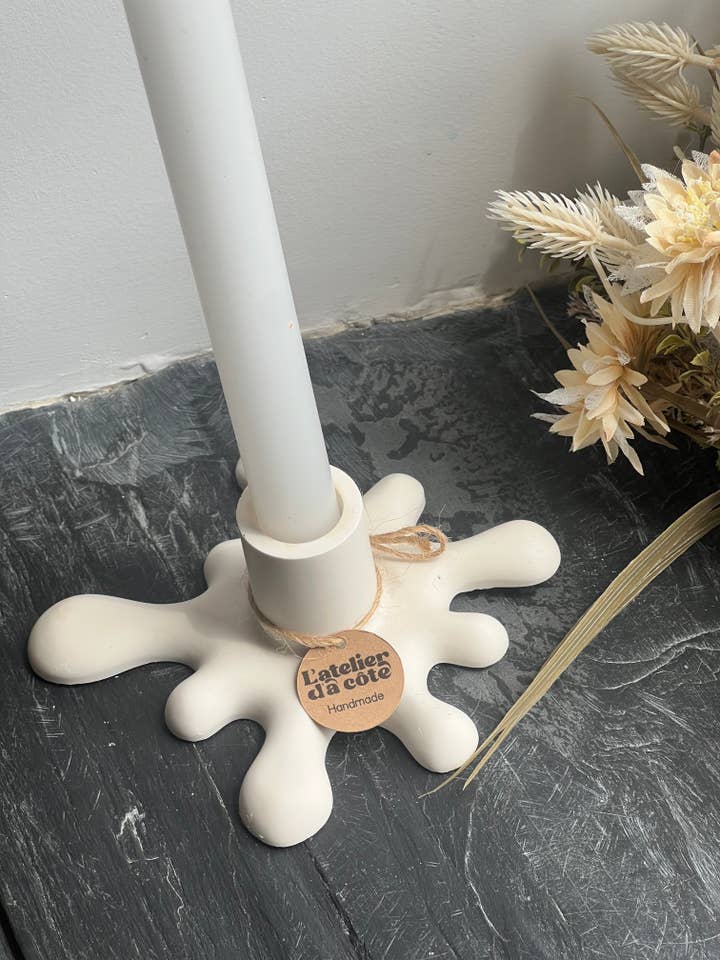 Bougeoir - Décoration en Jesmonite pour la vente par L'atelier d'à côté