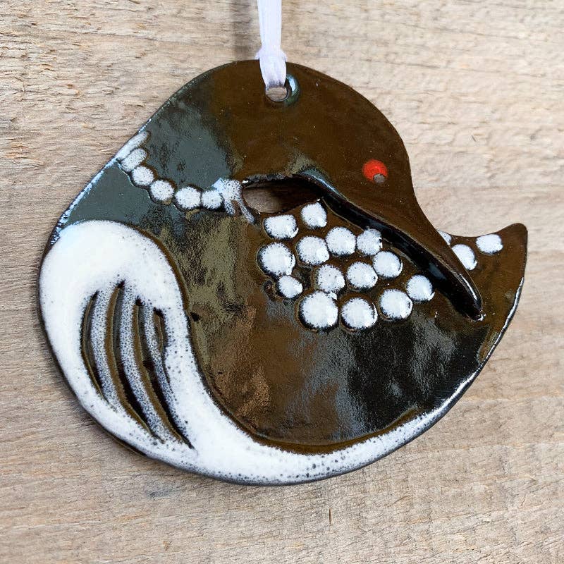 Wayne Village Pottery – wholesale Prydnad – Loon Round Prydnad1