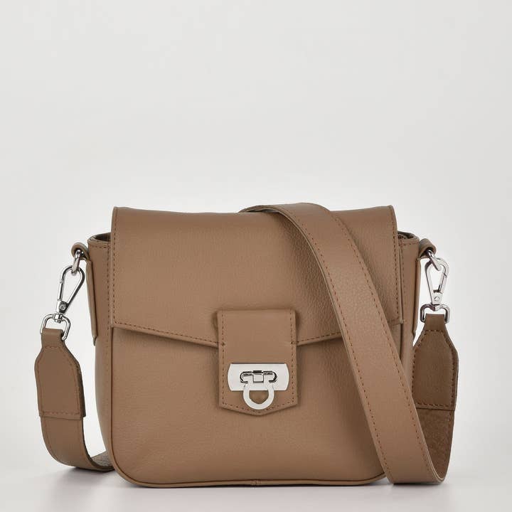 GABEE PRODUCTS - Wholesale Crossbody bag – Women's - Charlotte Leather Turnlock Closure Crossbody Bag1