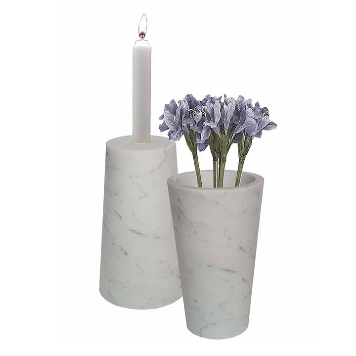Marble Candle/Flower Vase for wholesale by Decorium Living