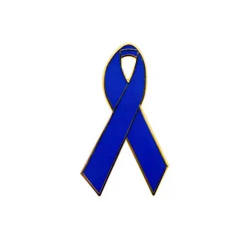 Personalized Cause – wholesale Lapel pin/button – Blue Enamel Awareness Ribbons | Lapel Pins