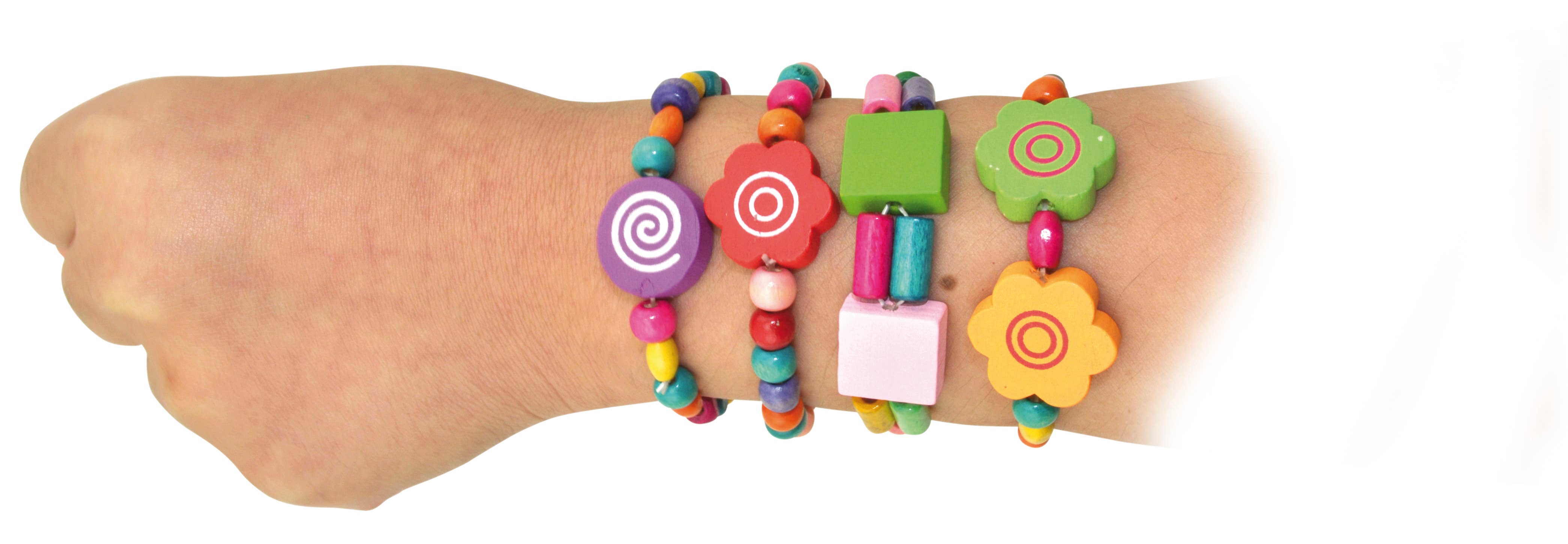 TOYS SERVICE, SL. -ANDREU TOYS- - Wholesale Art Set - Kids & Baby - PULSERAS DE CUENTAS DE MADERA COLORIDAS3