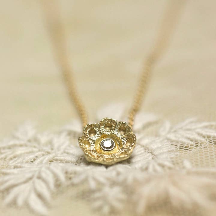 Collana con Nodo Zelandese d'Oro con Diamante | Hester Zagt per la vendita all'ingrosso da parte di Hester Zagt Sieraden